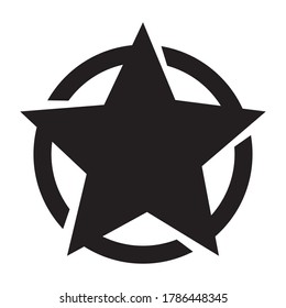 Star logo simple icon vector