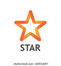 Star Logo in Style Design, Vector emblem on white background