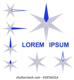 Star logo symbol design template set.