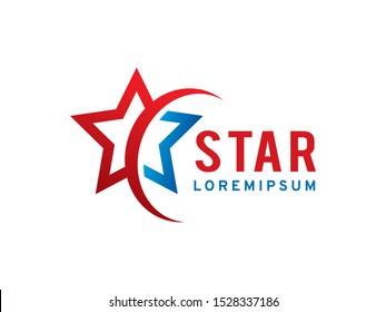 Star logo symbol or icon template