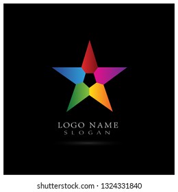 Star Logo. Symbol & Icon Vector Template.