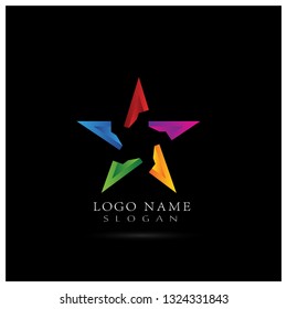 Star Logo. Symbol & Icon Vector Template.