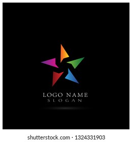 Star Logo. Symbol & Icon Vector Template.