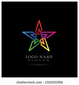 Star Logo. Symbol & Icon Vector Template.