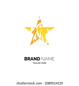 star logo template design for brand or company and other