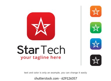 Star Logo Template Design Vector, Emblem, Design Concept, Creative Symbol, Icon