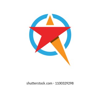 Star logo template icon illustration design
