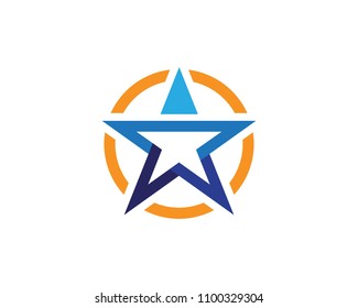 Star logo template icon illustration design
