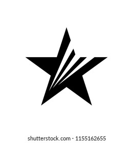 Star Logo Template with Line