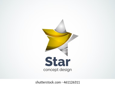 Logo-Vorlage, Bewertung oder Konzept der besten Wahl. Moderner minimaler Design-Logotyp mit geometrischen Formen - Kreise, überlappende Elemente