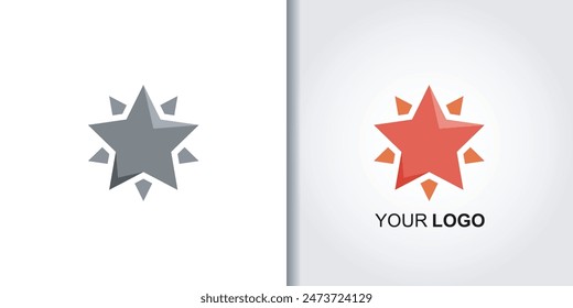 logotipo de la estrella Plantilla color del Vector