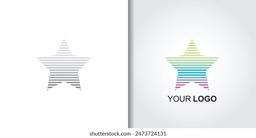 star logo template vector color