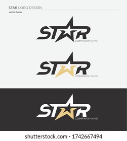 Star logo template, vector design 