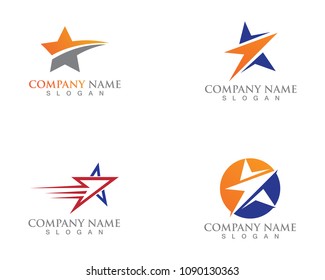 Star logo template vector icon illustration design