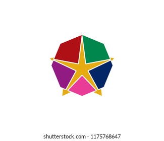 star logo template vector icon illustration design