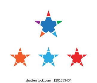 Star logo template vector icon illustration design
