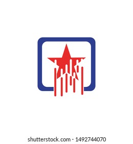 STAR LOGO TEMPLATE VECTOR ICON ILUSTRATION DESIGN