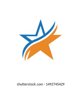 STAR LOGO TEMPLATE VECTOR ICON ILUSTRATION DESIGN