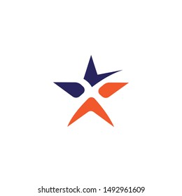 STAR LOGO TEMPLATE VECTOR ICON ILUSTRATION DESIGN