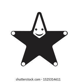 Star Logo Template vector icon illustration design happy