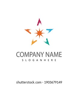 Star logo template vector icon illustration design