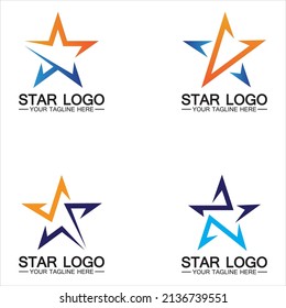 star logo template vector icon illustration design-vector