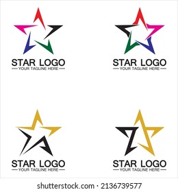 star logo template vector icon illustration design-vector