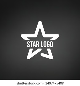 Star Logo Template, vector illustration isolated on black background.