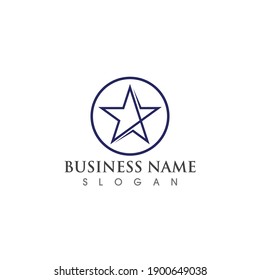 Diseño de ilustración vectorial de plantilla de logotipo de estrella