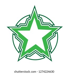 star logo with unique character