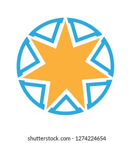 star logo with unique character