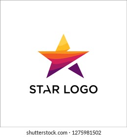 star logo vector with colorful design in with background