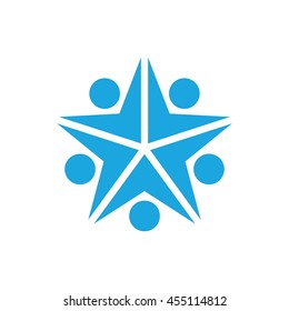 star logo vector. community symbol.