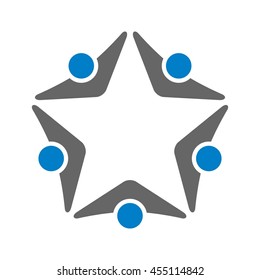 star logo vector. community symbol.