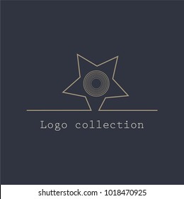 Star Logo Vector in elegant Style with dark Background