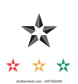 Star Logo Vector in elegant Style with White Background - Vector