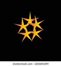 A star logo vector golden