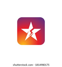 Diseño de icono del vector del logotipo de estrella