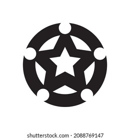 Diseño de icono del vector del logotipo de estrella