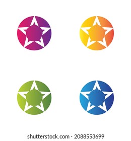 Star logo vector icon set