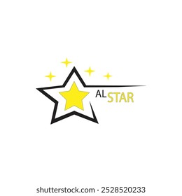 Ilustración de Plantilla de icono de Vector de logotipo de estrella
