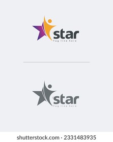 Star logo and vector icon. Users can any type of company logo.