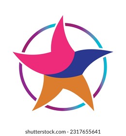 Star logo vector illustration abstract design template