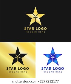 star logo vector illustration, blue star, star illustration, 3d star