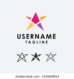Star logo vector image minimalist