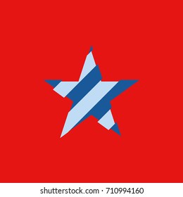 star logo vector with red background