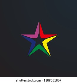star logo, vector logo, symbol, sign, or mark design illustration, logo with philosopy mean energy grow dream creative elegance spirit