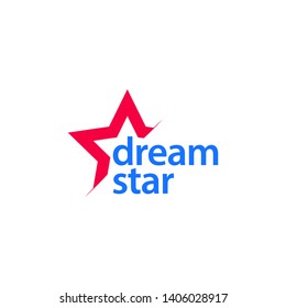 Star logo vector template. Design for banner, greeting cards or print.