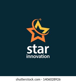 Star logo vector template. Design for banner, greeting cards or print.