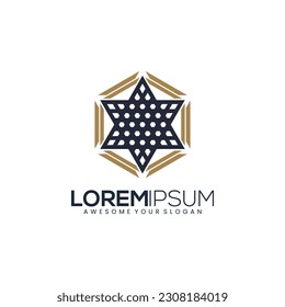 Entwürfe für Vektorgrafiken mit Sternzeichen-Logo, EPS10. Logo Design Vektor. Blaues Adlersymbol, Emblem. American Logo Design, Vektorgrafik. Schwarze Silhouette